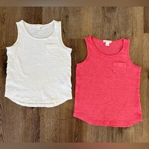 Crewcuts Muscle Tank Top Bundle in White & Paradise Pink Size: XXS/2-3 years old
